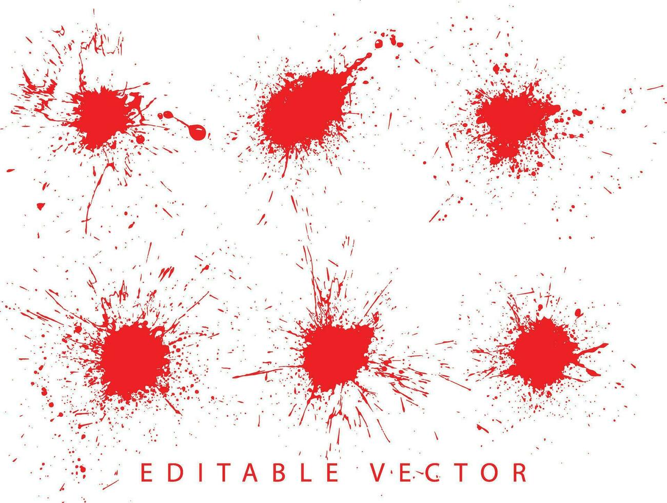 Vector paint blood splash design set