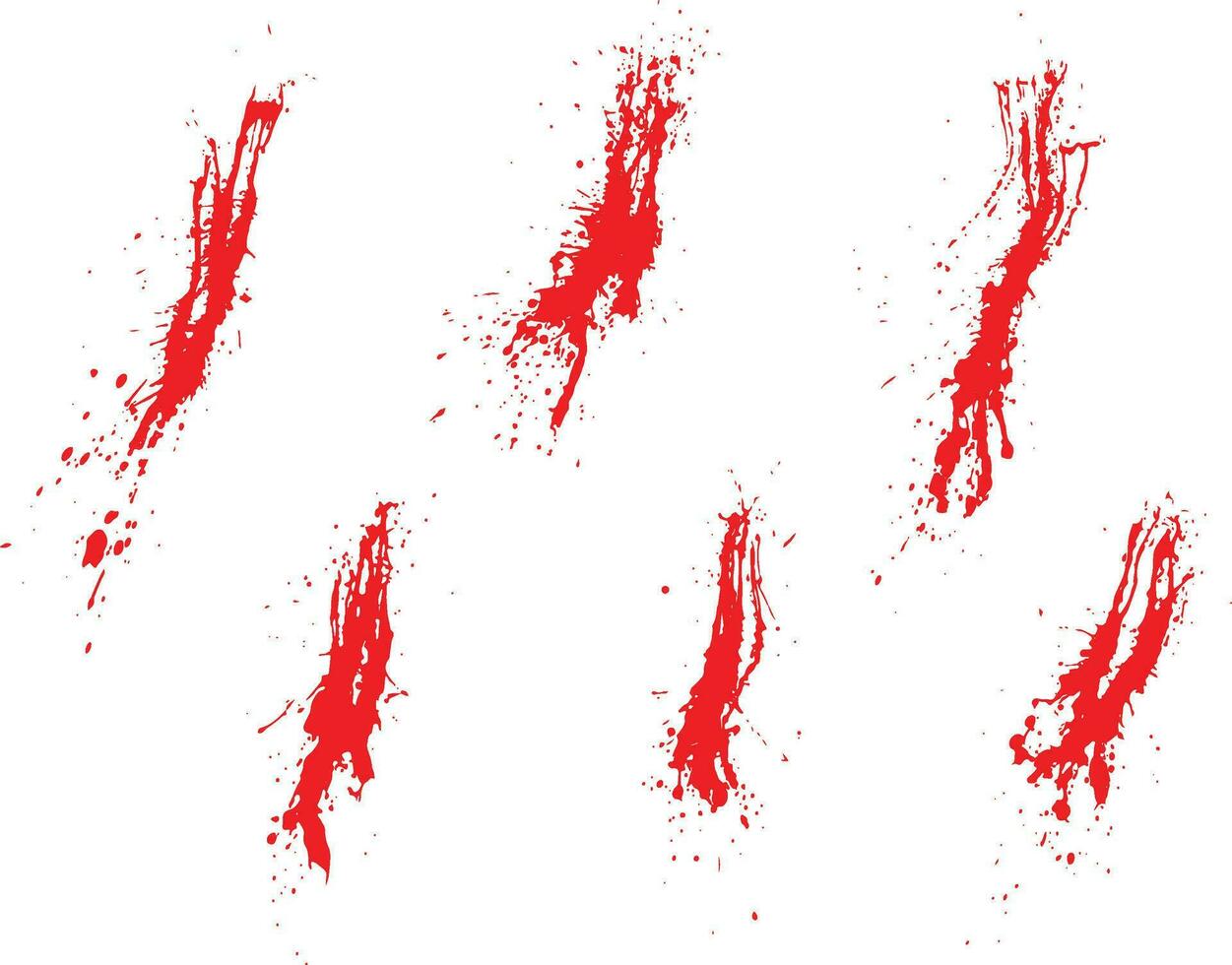 Set of blot blood smears background vector