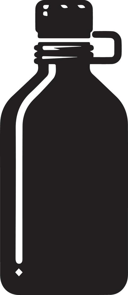 Simple Silhouette Design of Bottle, Jar icon, stock vector, logo isolated on white background vector