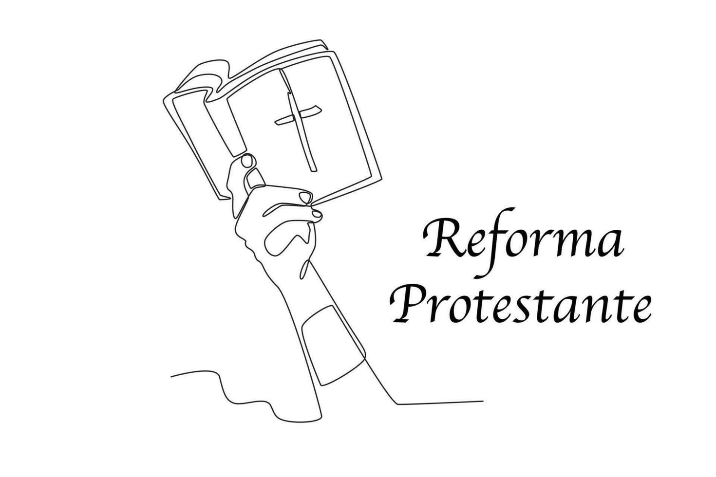 Illustration of a protestant reformation vector