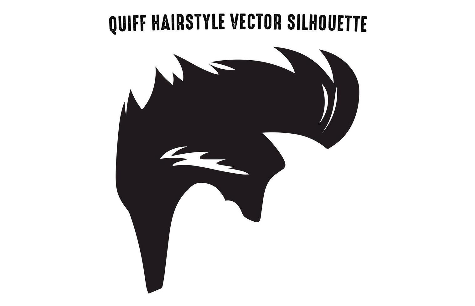 copete peinado Corte de pelo siluetas vector gratis