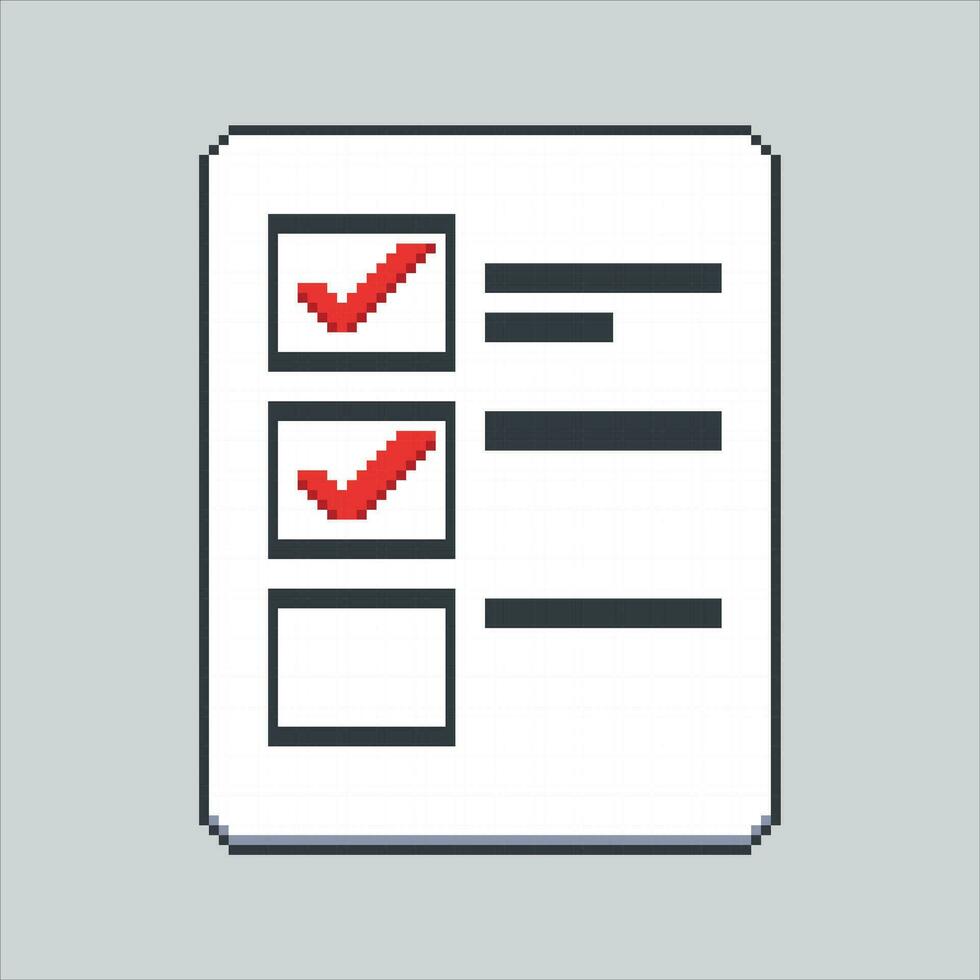 Pixel art illustration To do list. Pixelated Note. Checklist to so list note test pixelated for the pixel art game and icon for website and video game. old school retro. vector