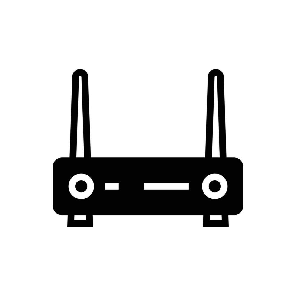 Routers icon. black fill icon vector