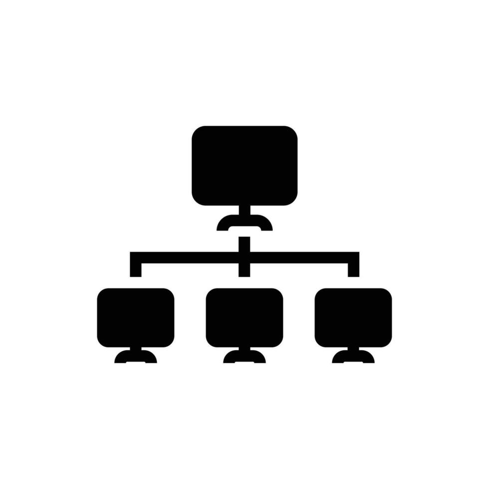 Intranet icon. black fill icon vector