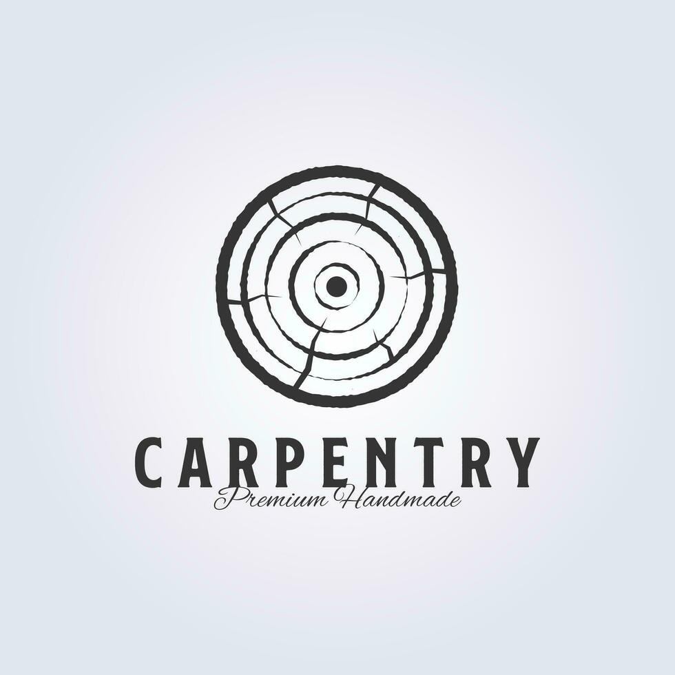 log wood material logo vector illustration design, for carpenter occupation logo