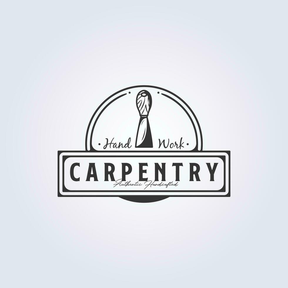 carpenter tool putty knife logo vector illustration design