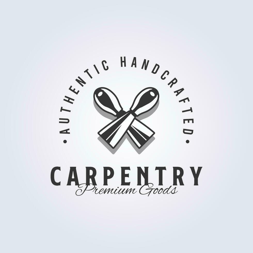 crossing putty knife for carpentry logo vector illustration design