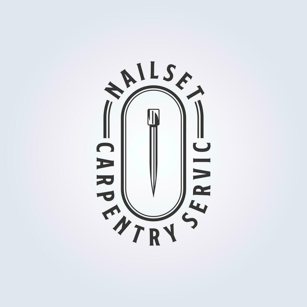 badge nail set logo vector illustration design