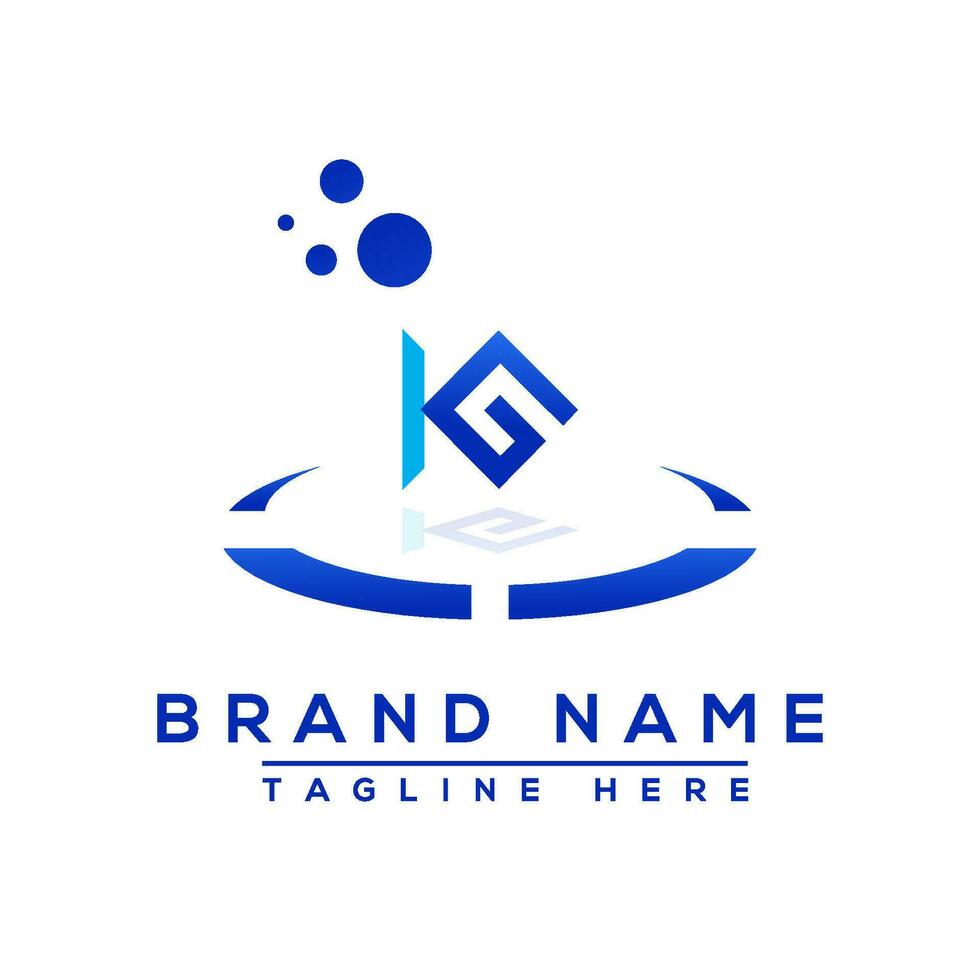 Letter KG blue Professional logo for all kinds of business vector