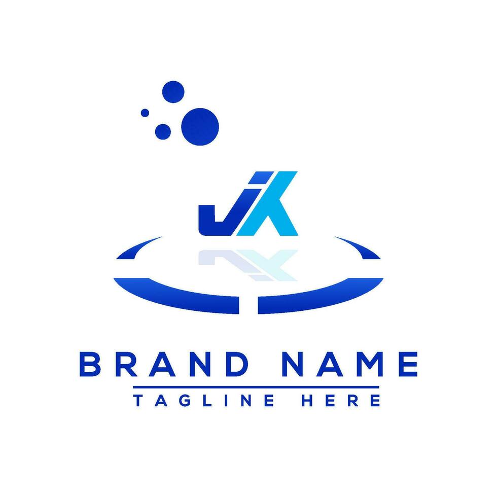 letra jk azul profesional logo para todas tipos de negocio vector