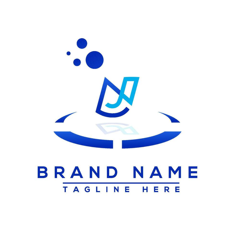 Letter JN blue Professional logo for all kinds of business vector