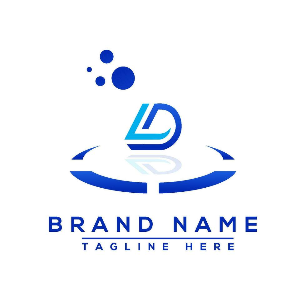 Letter LD blue Professional logo for all kinds of business vector