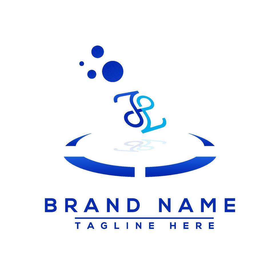 Letter JL blue Professional logo for all kinds of business vector