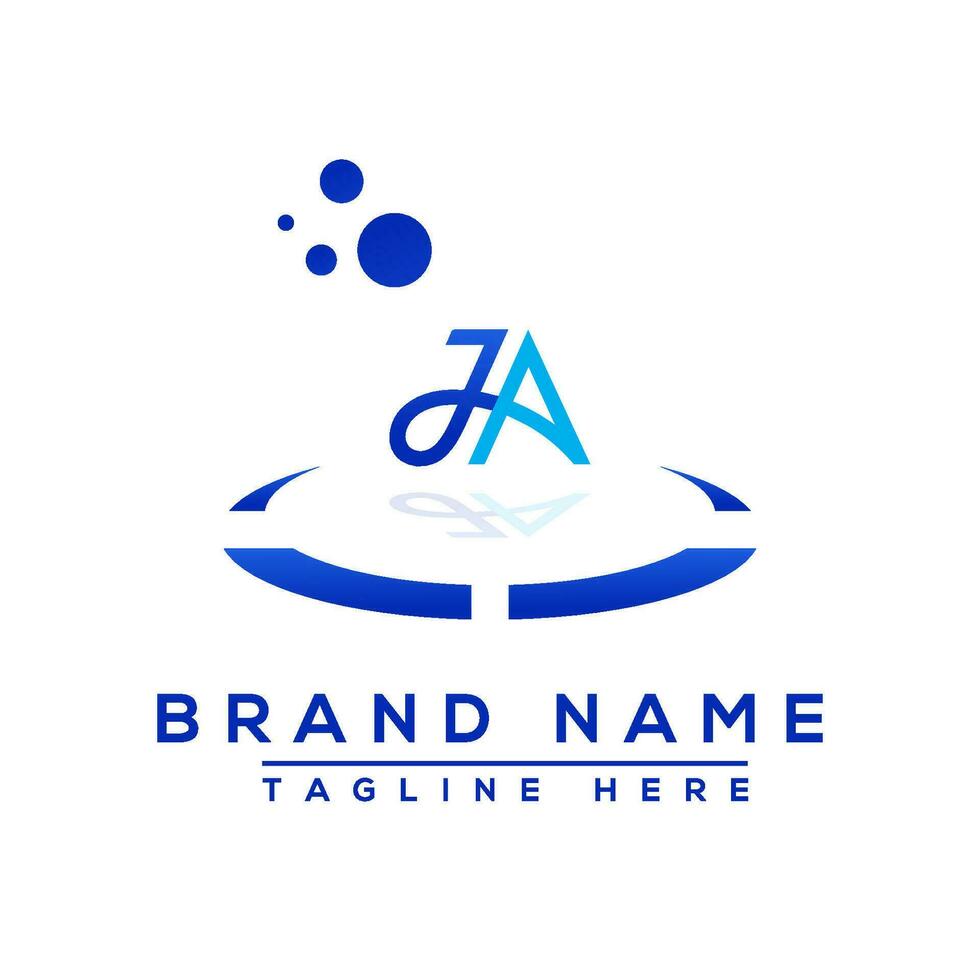 Letter JA blue Professional logo for all kinds of business vector