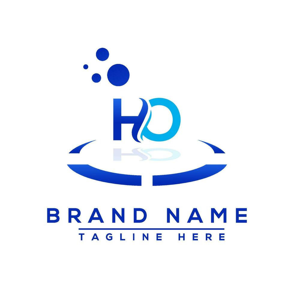 Letter HO blue Professional logo for all kinds of business vector