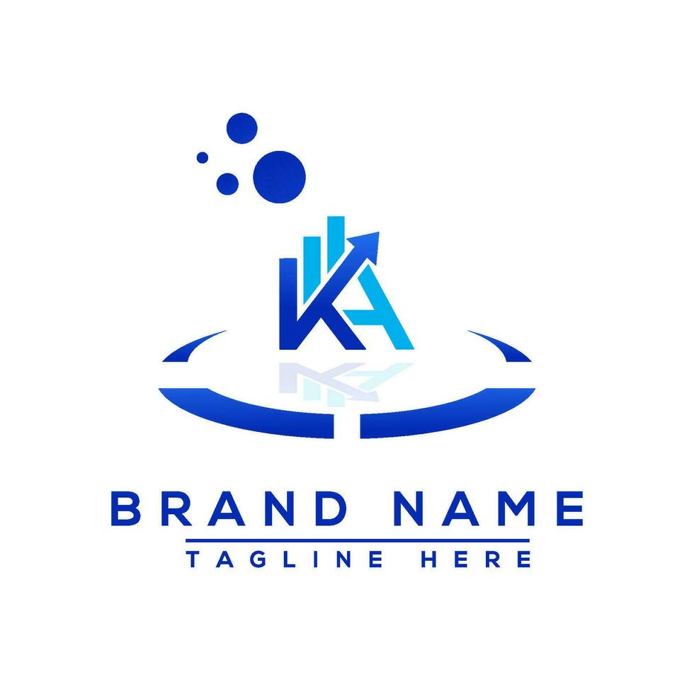 Letter KA blue Professional logo for all kinds of business vector