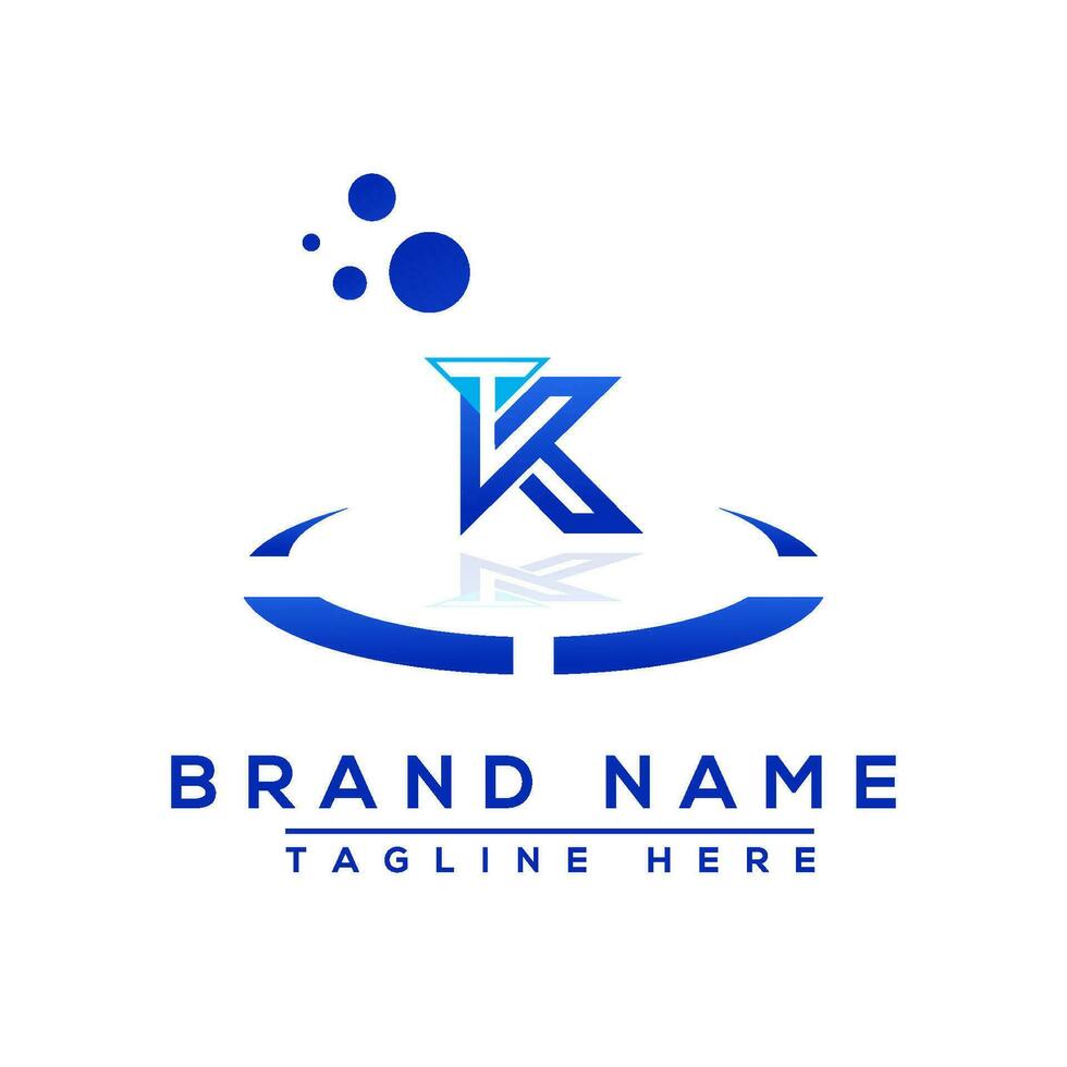 Letter KT blue Professional logo for all kinds of business vector