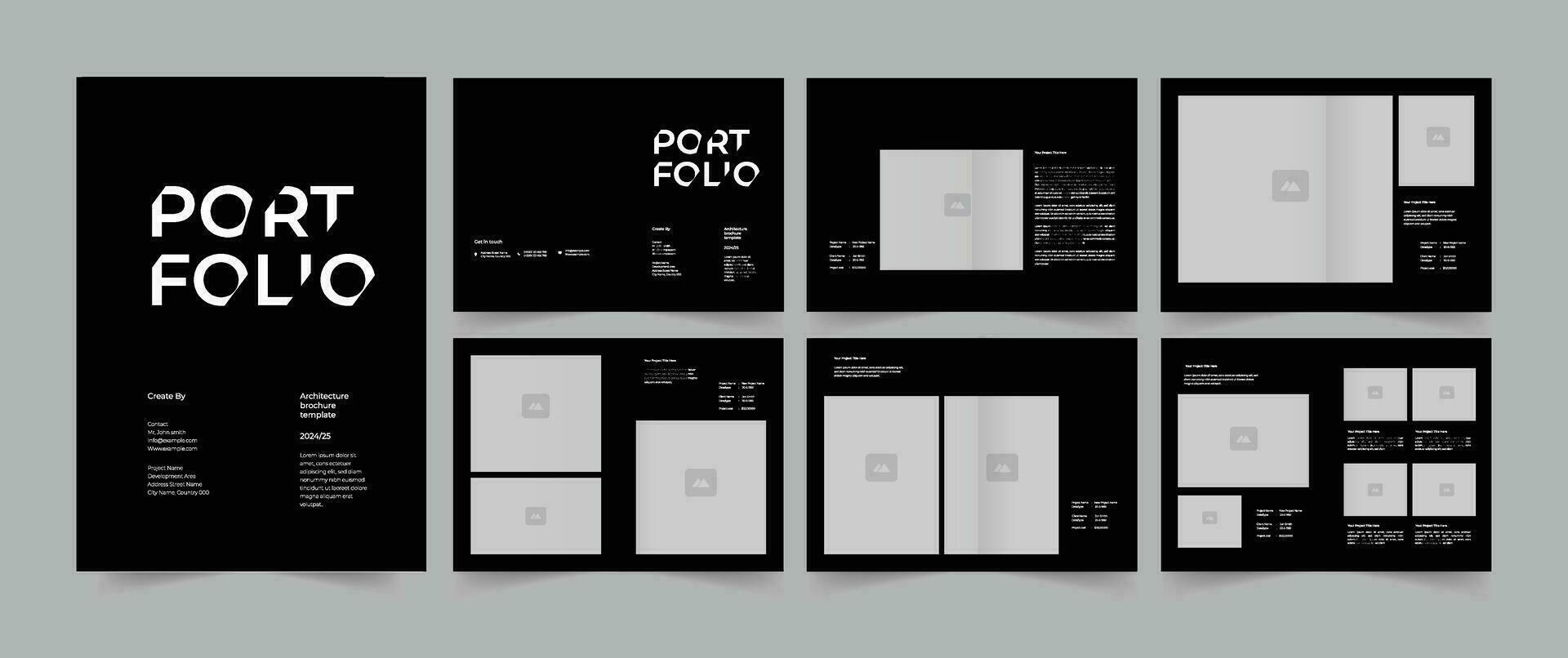 portfolio architecture portfolio professional portfolio template vector