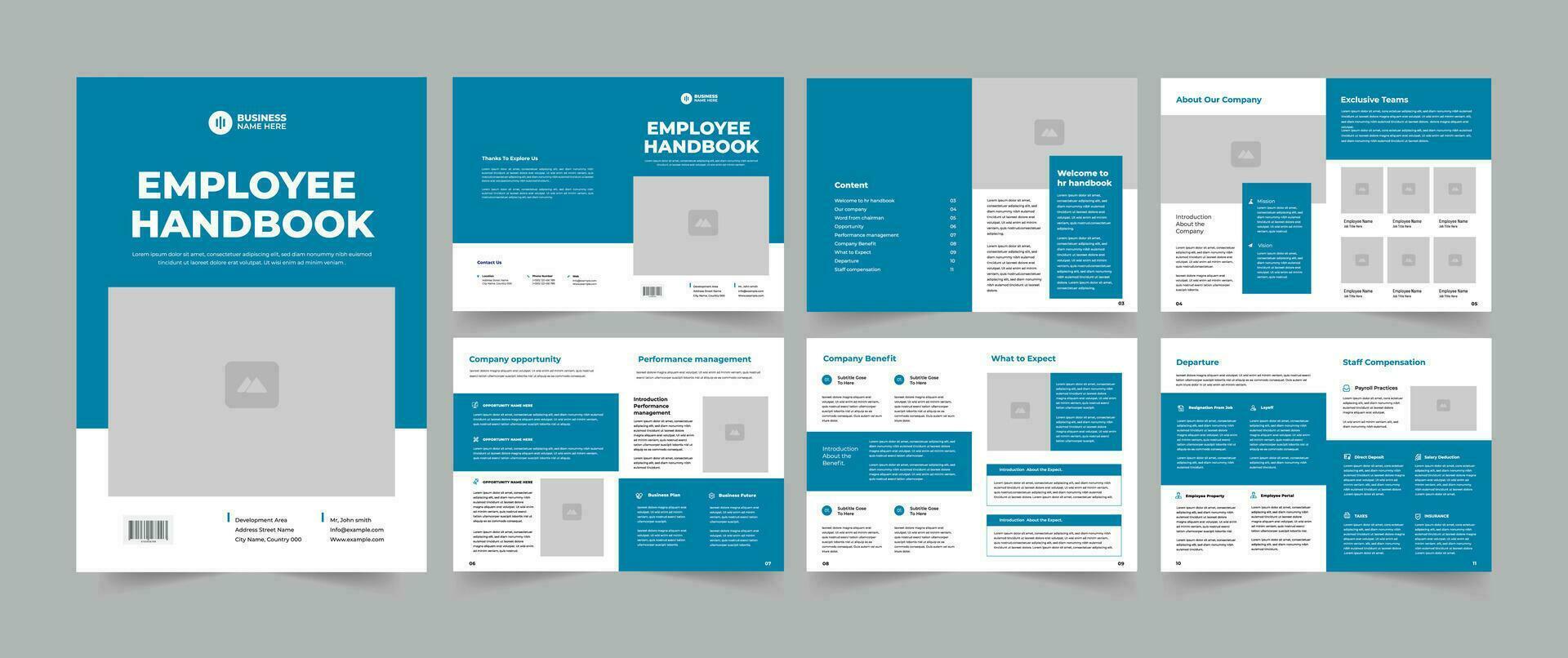 Employee Handbook Hr Employee Handbook Layout Design vector