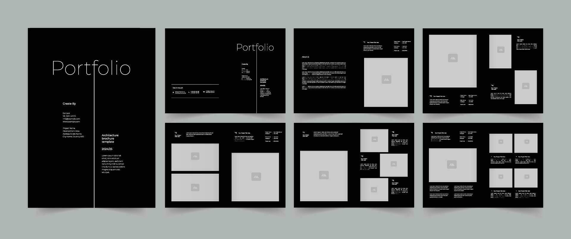 The Portfolio Layout Template. vector