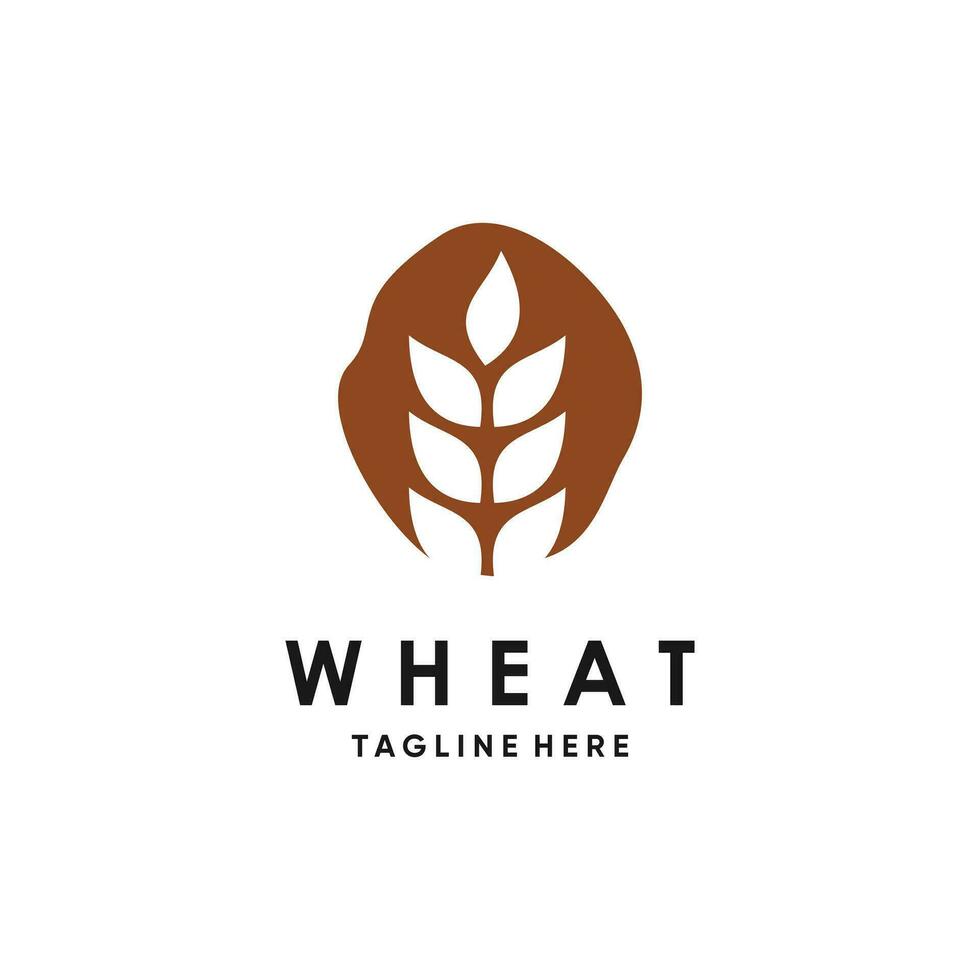 Wheat design element vector icon with creative unique concept idea