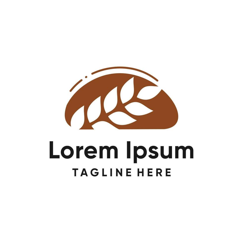 Wheat design element vector icon with creative unique concept idea
