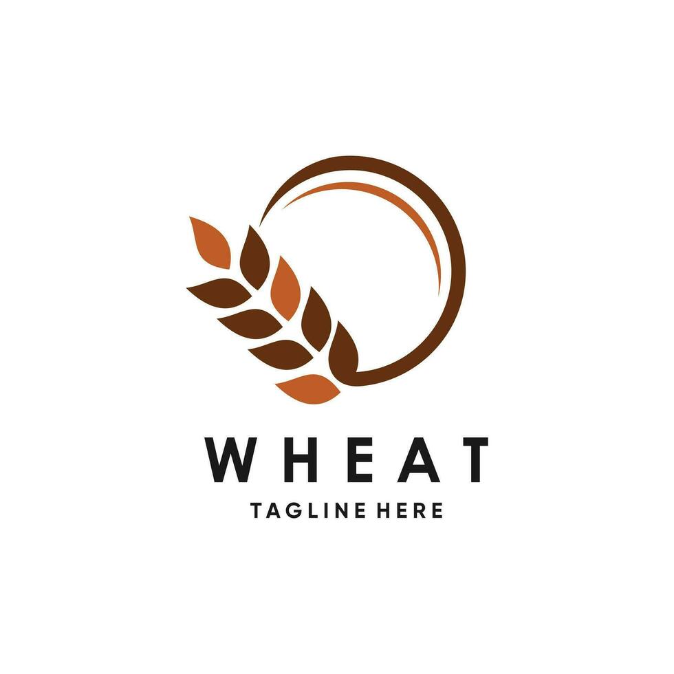 Wheat design element vector icon with creative unique concept idea