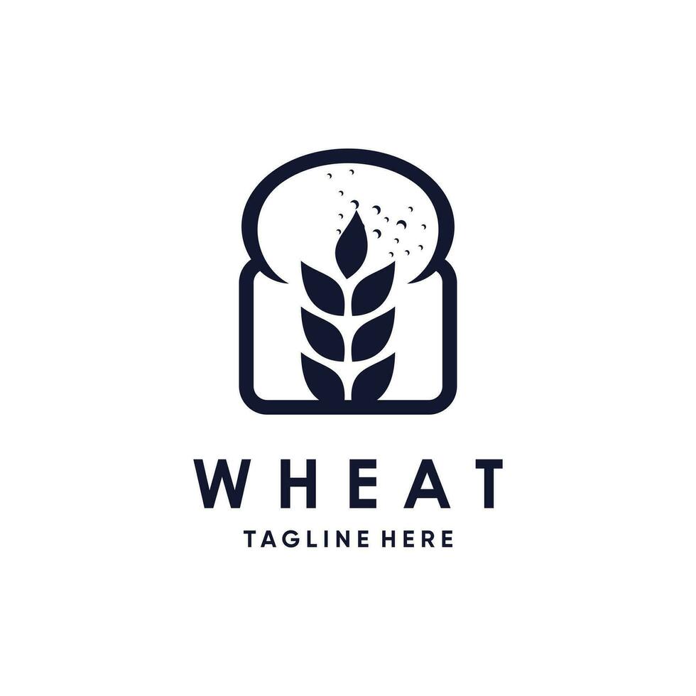 Wheat design element vector icon with creative unique concept idea