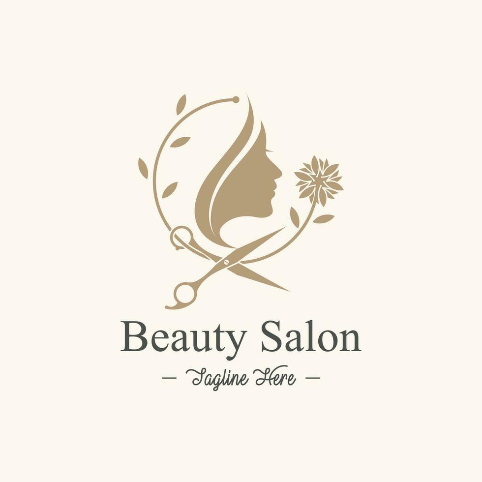 Beauty salon design element vector icon with creative unique concept