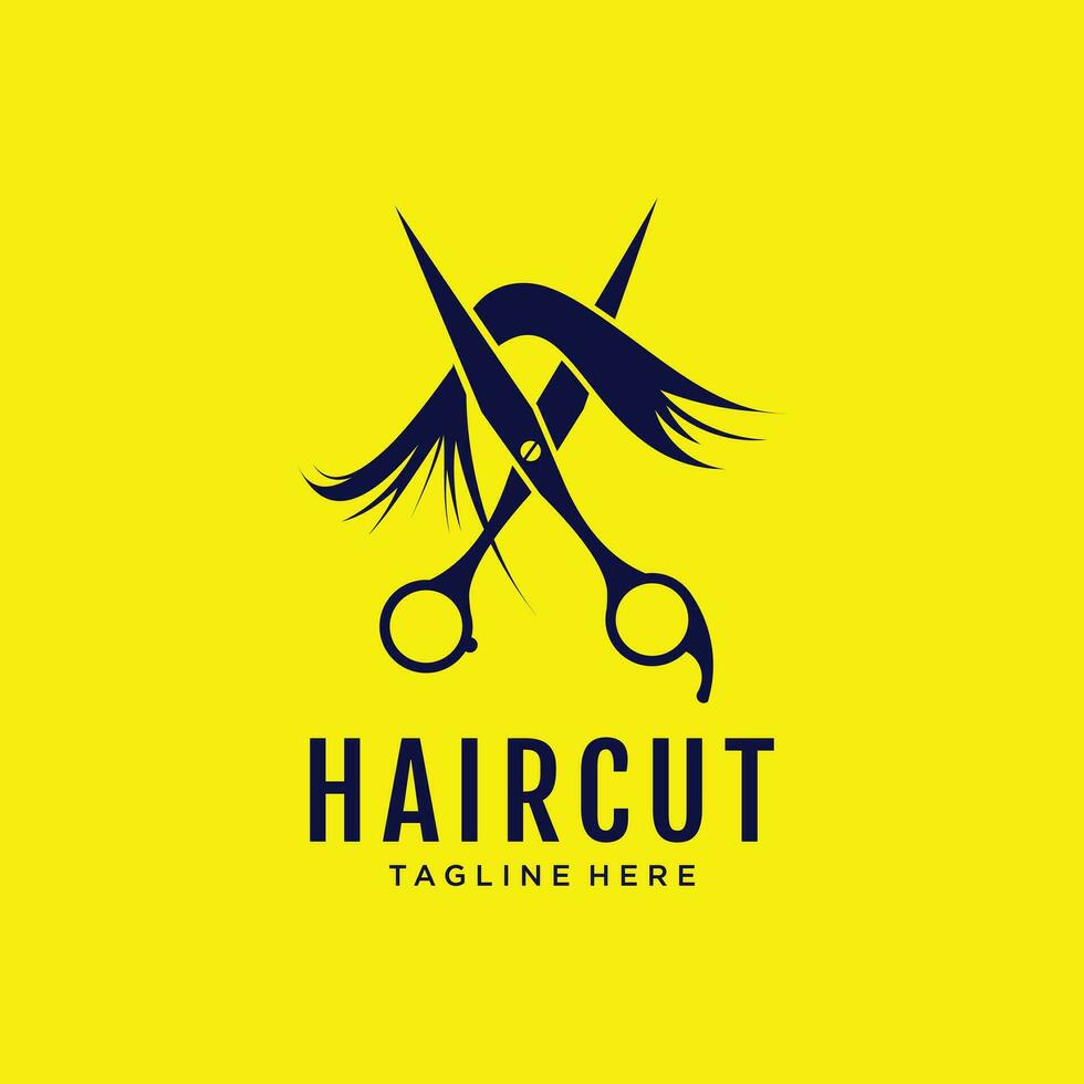 Barbershop design element vector icon with creative unique concept