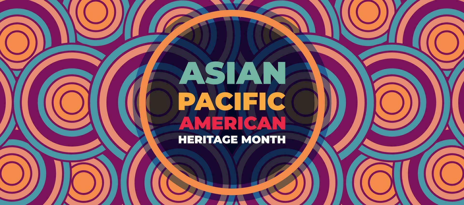 Asian American and Pacific Islander Heritage Month. Vector banner for ads, social media, card, poster, background.