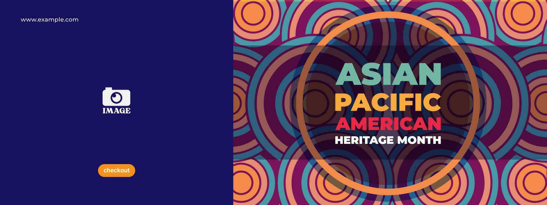 Asian American and Pacific Islander Heritage Month. Vector banner for ads, social media, card, poster, background.