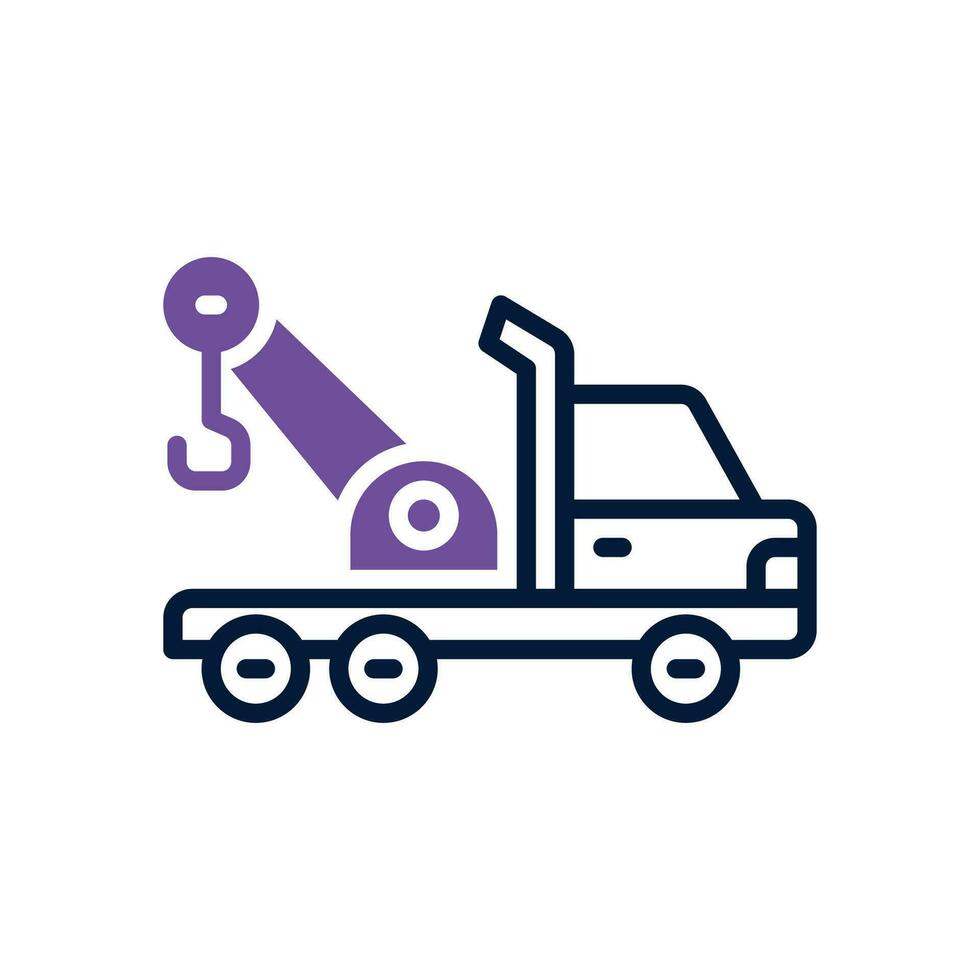 tow truck icon. vector dual tone icon for your website, mobile, presentation, and logo design.