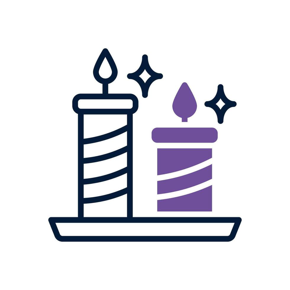 candle icon. vector dual tone icon for your website, mobile, presentation, and logo design.