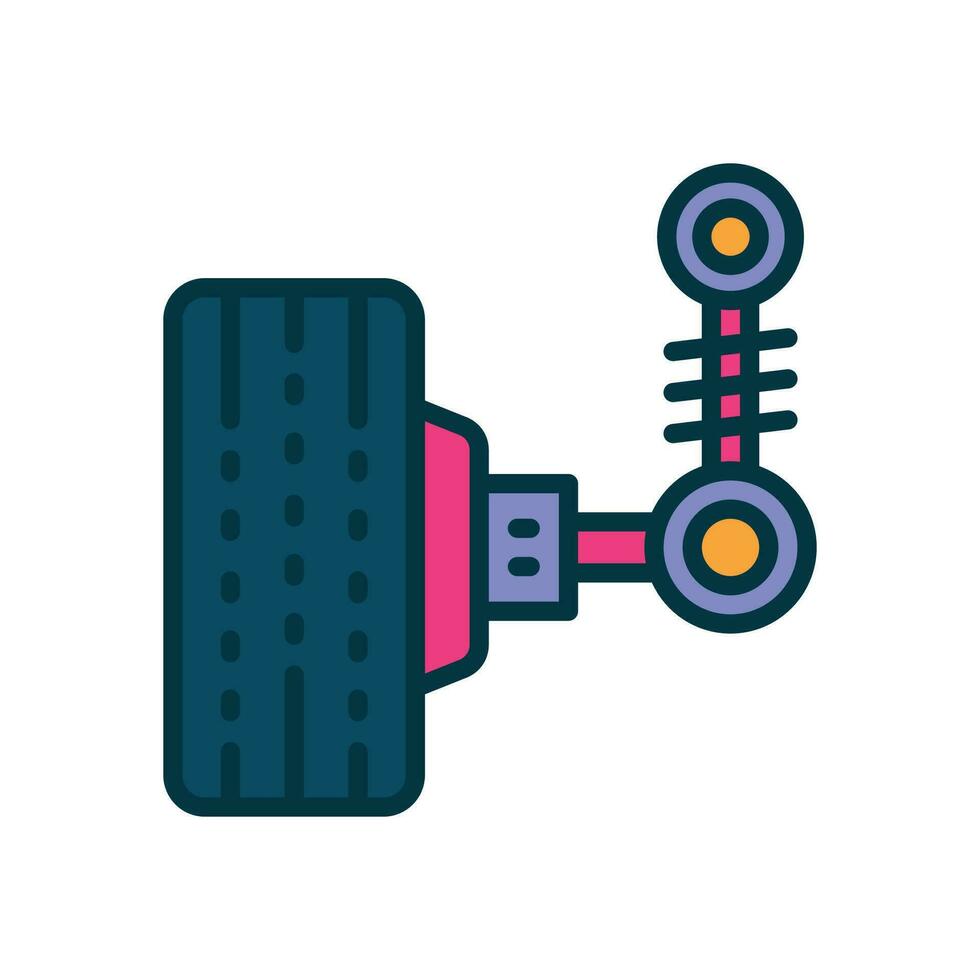 car suspension icon. vector filled color icon for your website, mobile, presentation, and logo design.