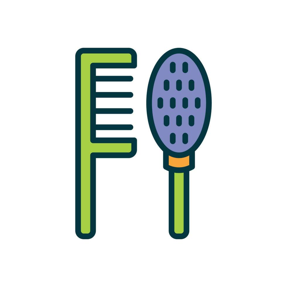 comb icon. vector filled color icon for your website, mobile, presentation, and logo design.