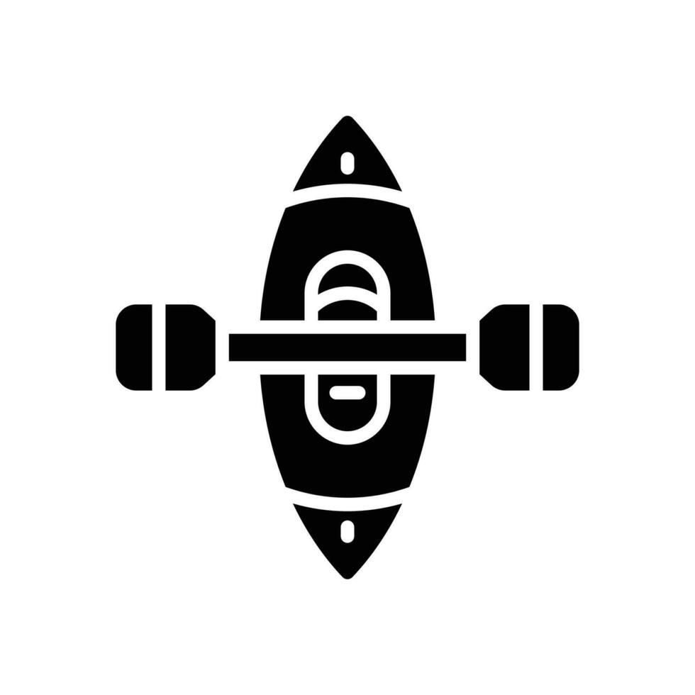 canoe icon. vector glyph icon for your website, mobile, presentation, and logo design.