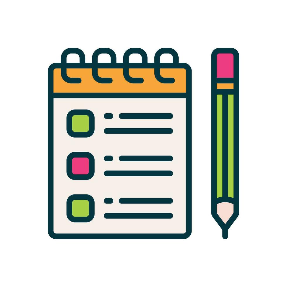 to do list icon. vector filled color icon for your website, mobile, presentation, and logo design.