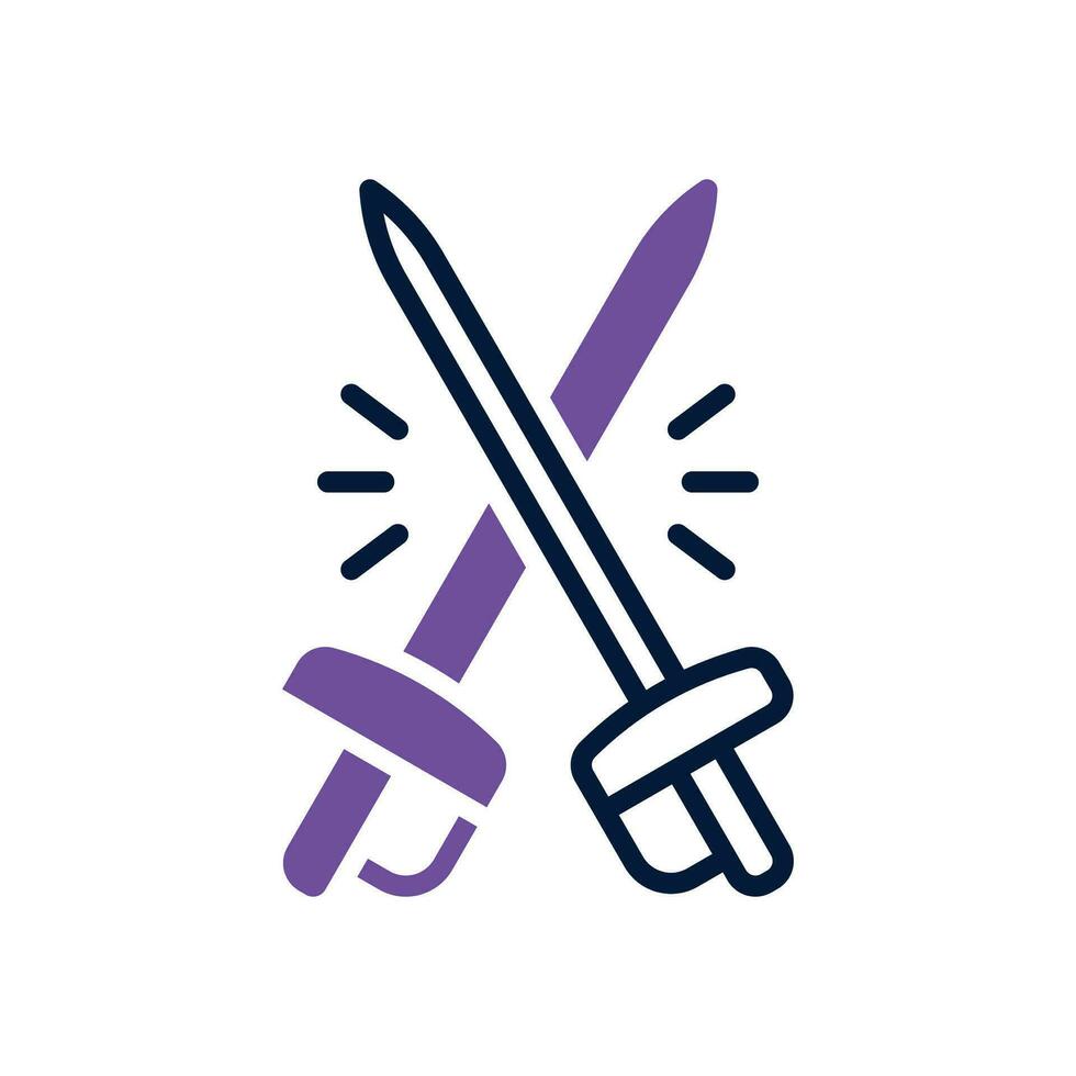 fencing sword icon. vector dual tone icon for your website, mobile, presentation, and logo design.