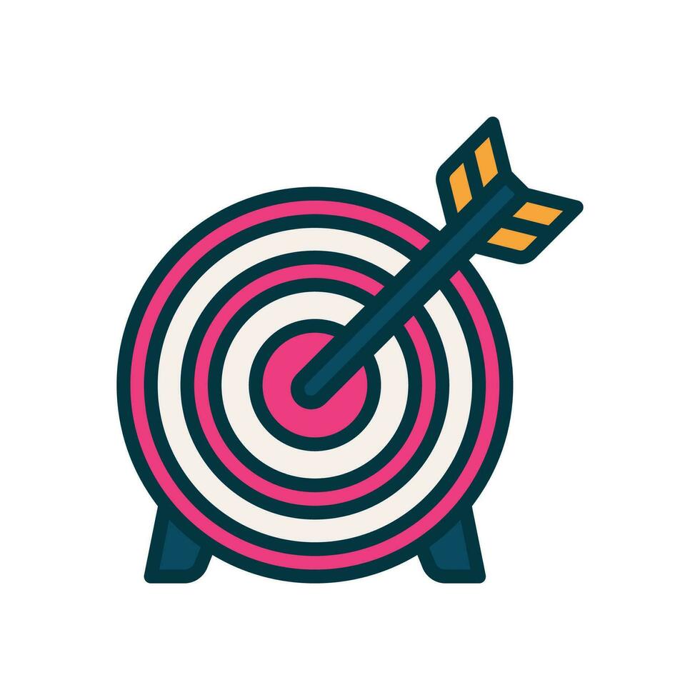 target icon. vector filled color icon for your website, mobile, presentation, and logo design.