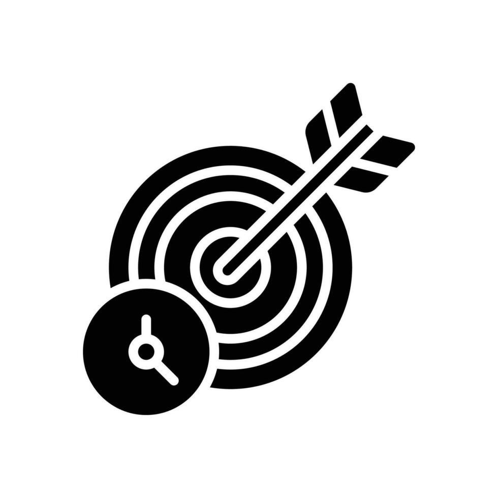 target time icon. vector glyph icon for your website, mobile, presentation, and logo design.