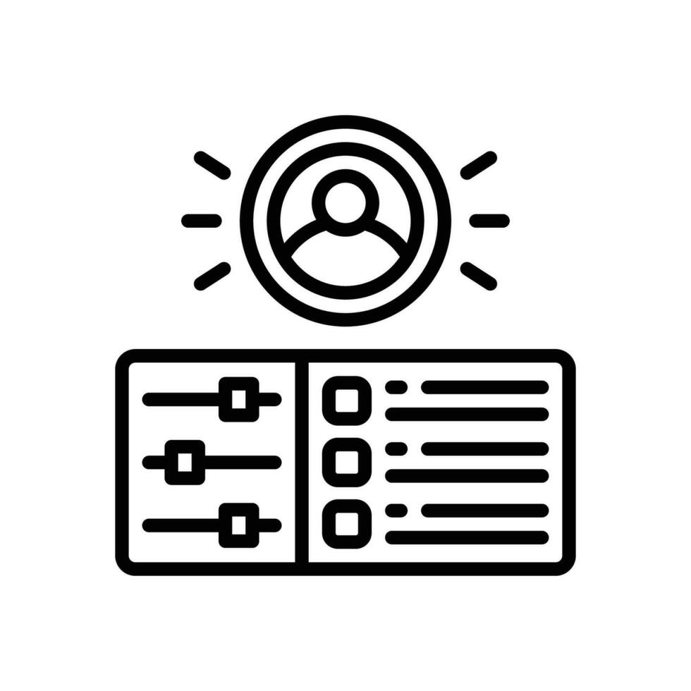 employee ability icon. vector line icon for your website, mobile, presentation, and logo design.
