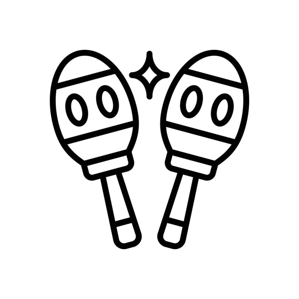 maracas icon. vector line icon for your website, mobile, presentation, and logo design.