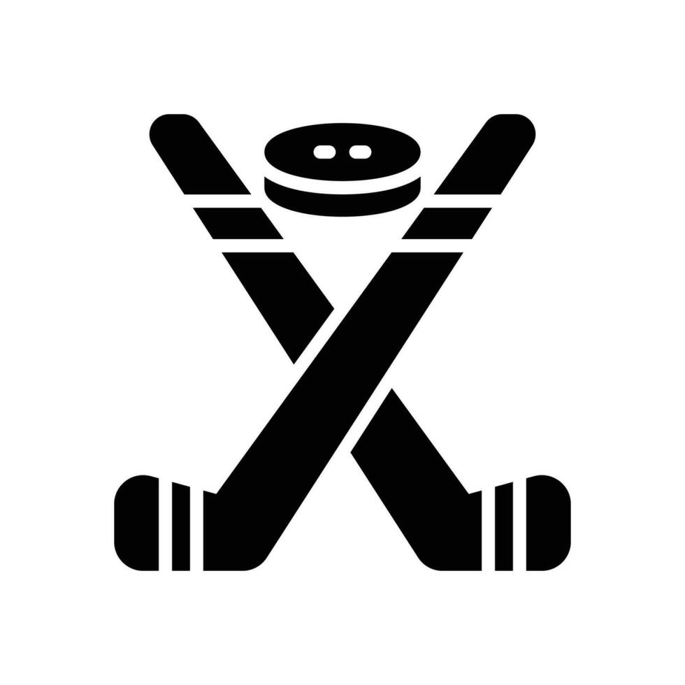 hockey icon. vector glyph icon for your website, mobile, presentation, and logo design.