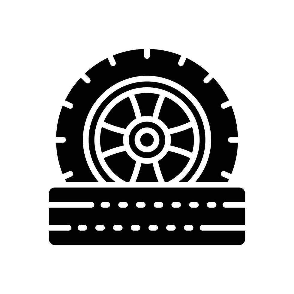 tire icon. vector glyph icon for your website, mobile, presentation, and logo design.