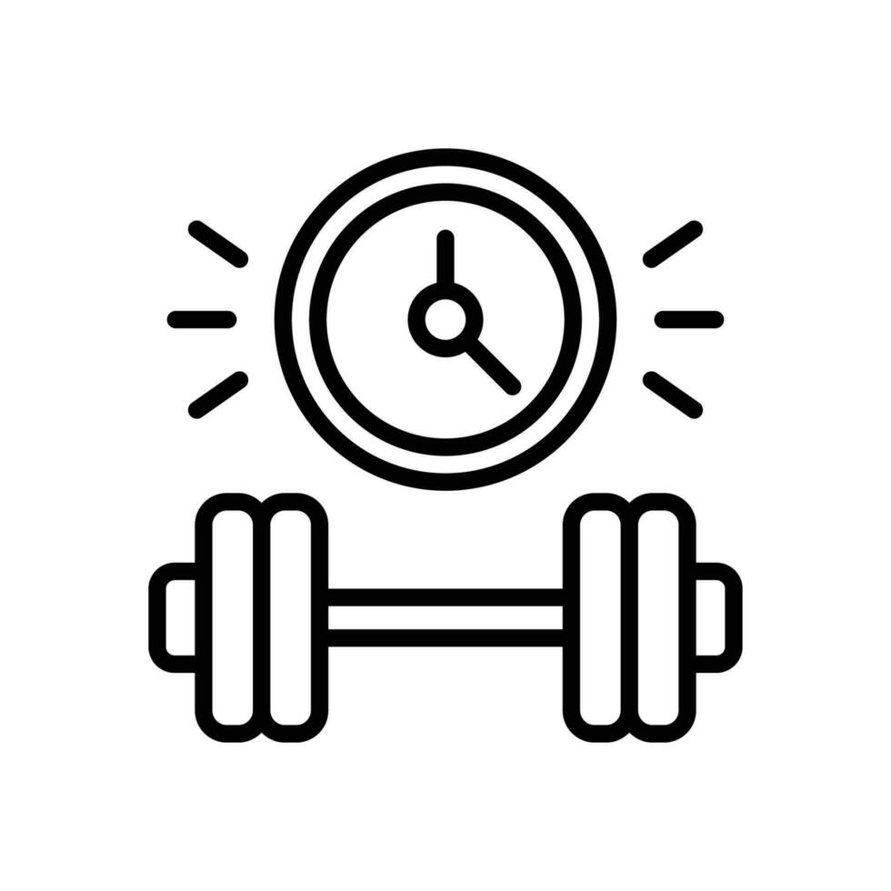 workout time icon. vector line icon for your website, mobile, presentation, and logo design.