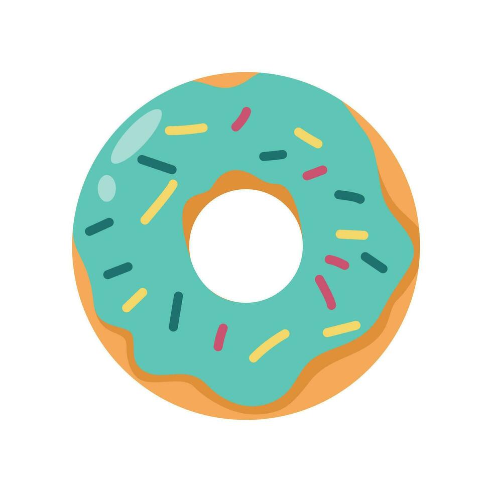 Flat Illustration of Donut Vector. Foods and Drinks Daily Illustration. vector