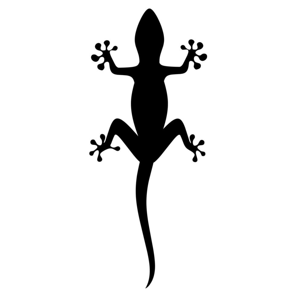 Lizard vector silhouette on white background. Great for lizard logos.