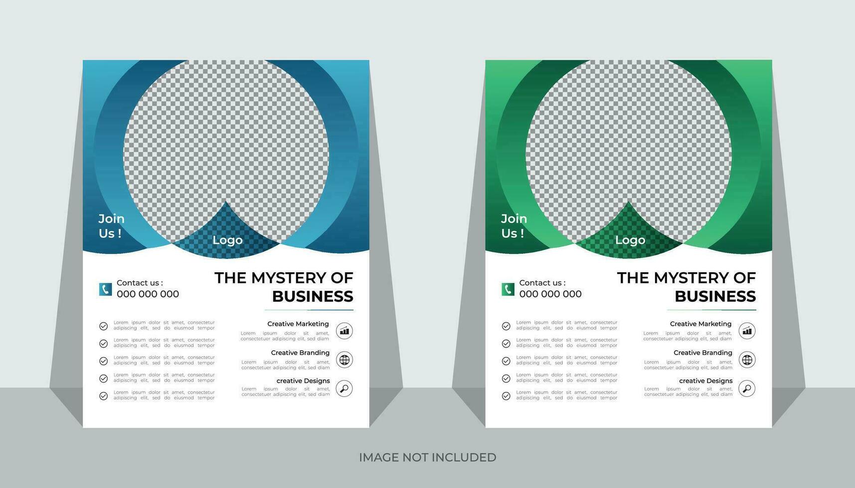 Modern creative business flyer design template . vector