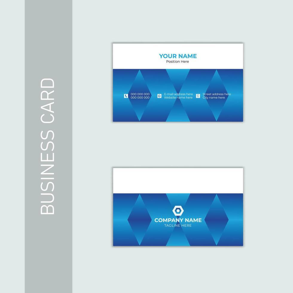 Creative corporate minimal business card design template vector
